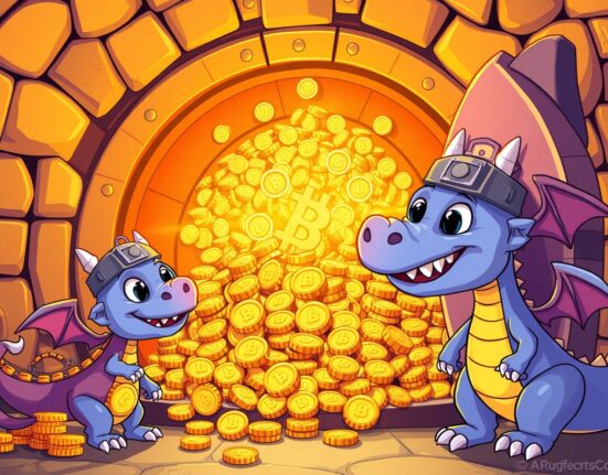 Cartoon illustration of Bybit reserve ratios as an overflowing secure vault protecting user crypto assets