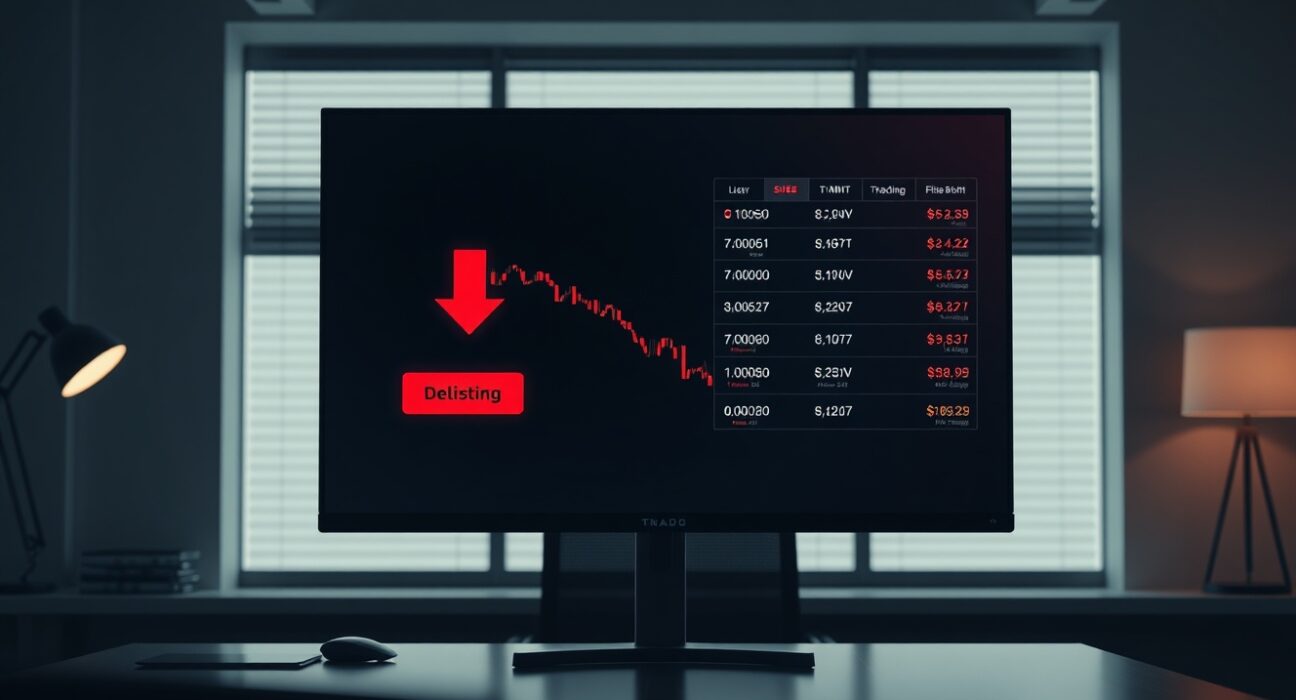 Bybit trading interface showing delisting notification for MNT and other trading pairs