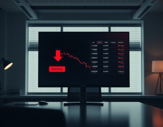 Bybit trading interface showing delisting notification for MNT and other trading pairs