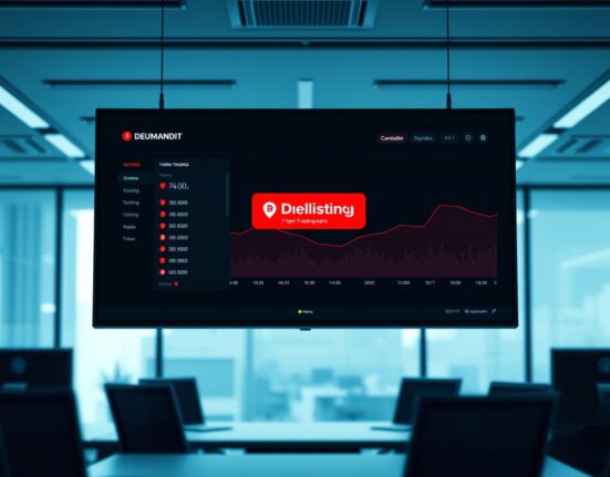 Bybit exchange dashboard showing delisting alert for seven spot trading pairs