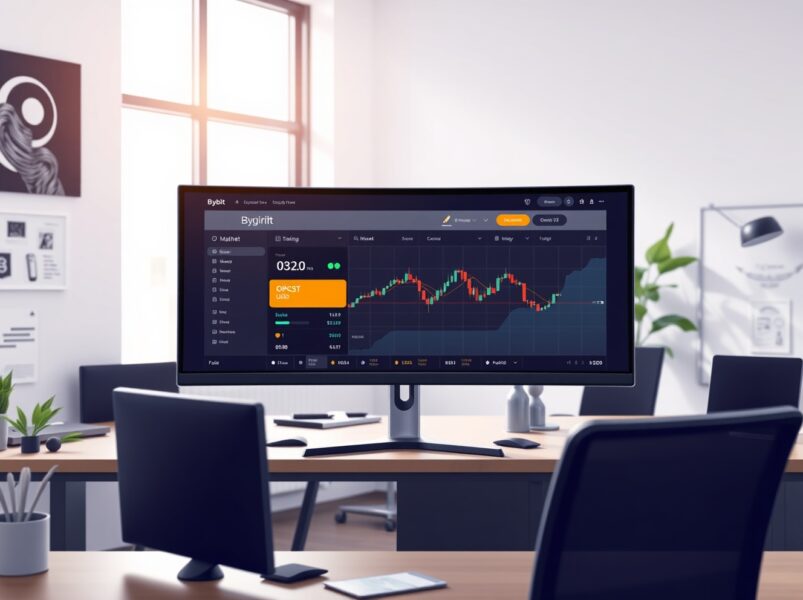 Bybit exchange interface showing OPG cryptocurrency listing for spot trading on professional trading monitor