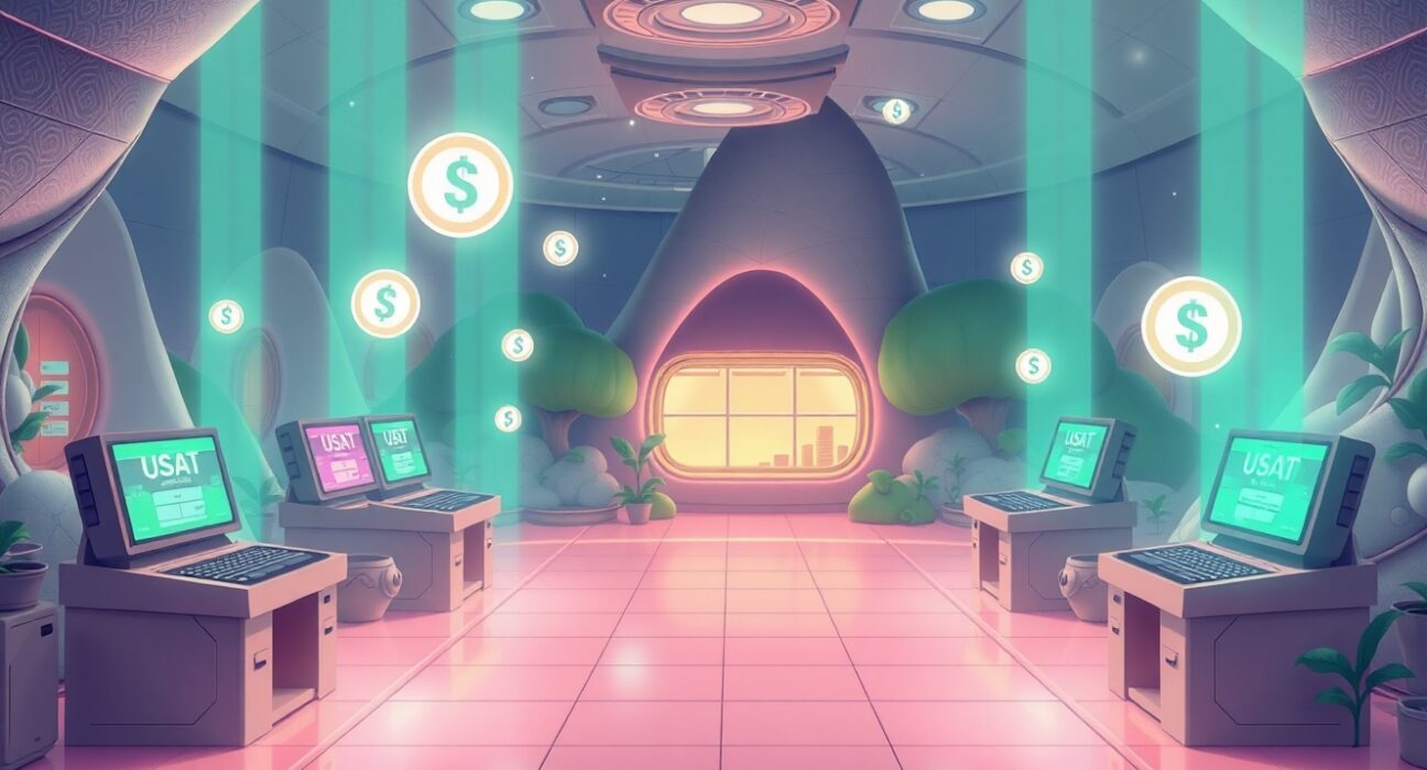 Bybit cryptocurrency exchange listing the new USAT/USDT spot trading pair for digital asset investors.