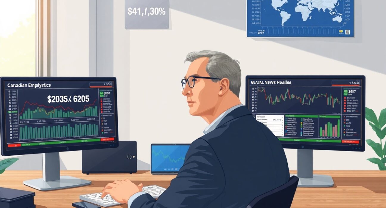 Financial analyst reviews CAD impact from jobs data and geopolitics on interest rates.