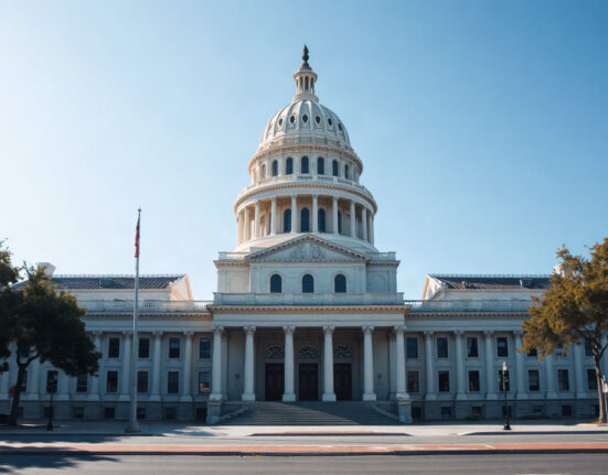 California State Capitol building in Sacramento, where lawmakers passed a bill banning public officials from issuing memecoins.