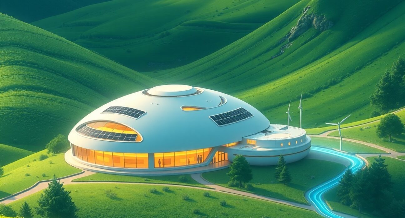 Canaan's strategic shift in Bitcoin mining and computing infrastructure visualized as an integrated facility.