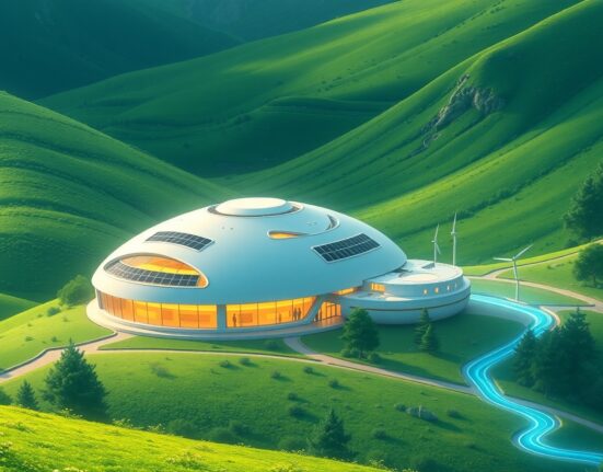 Canaan's strategic shift in Bitcoin mining and computing infrastructure visualized as an integrated facility.