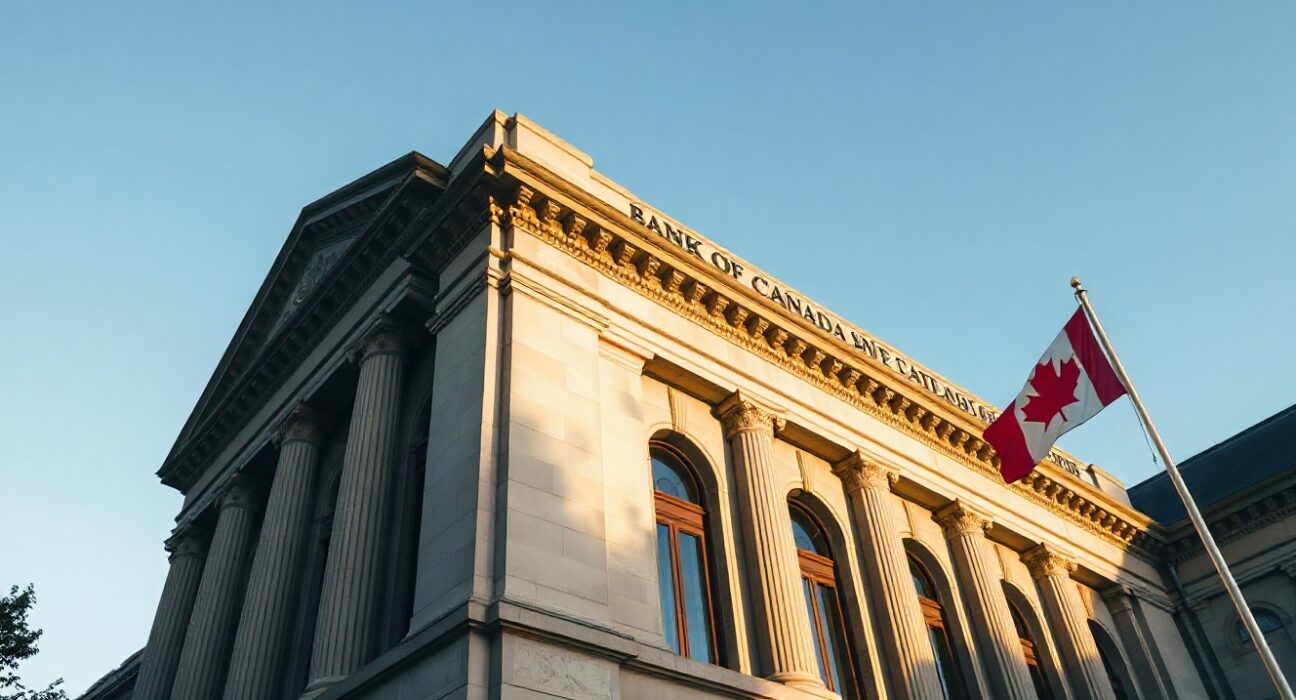 Bank of Canada building in Ottawa, representing monetary policy and inflation data.
