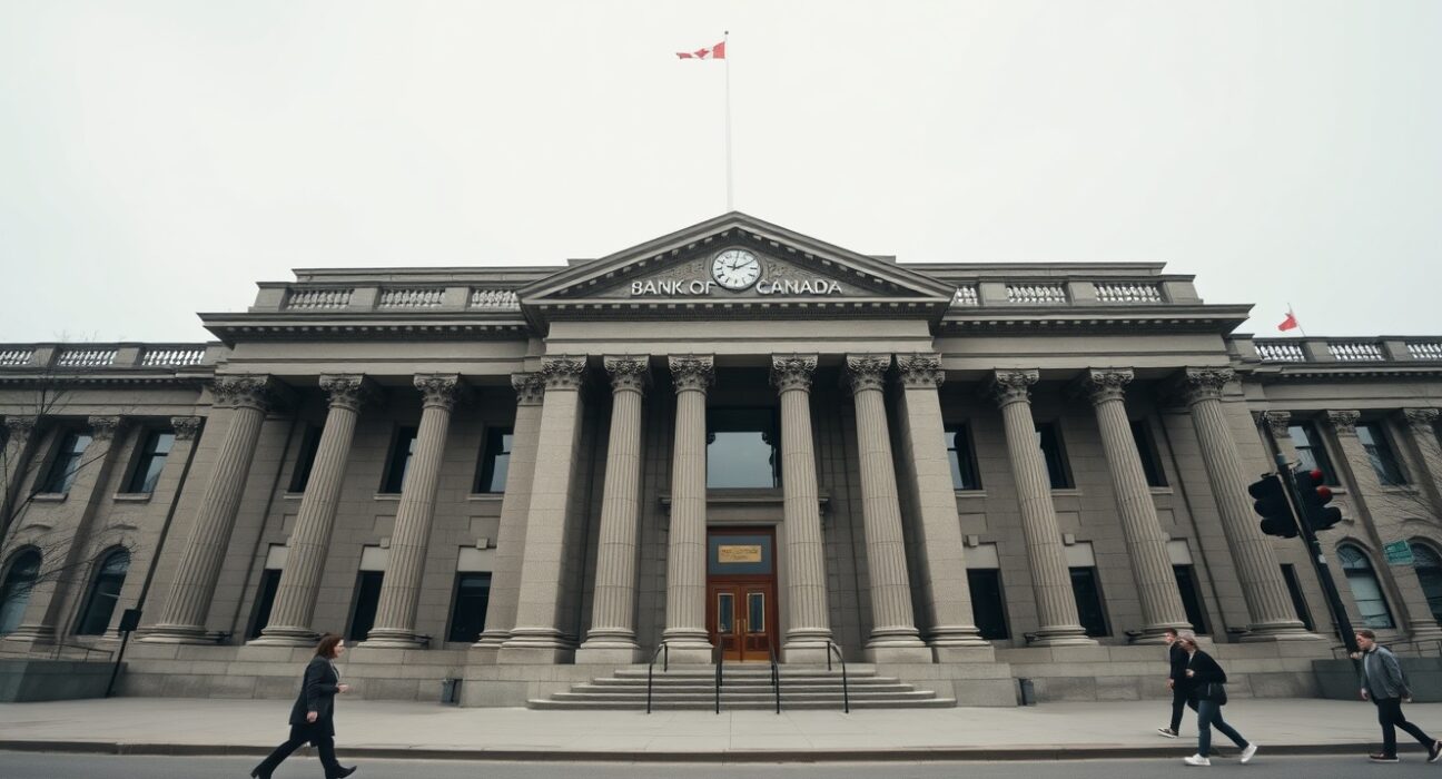 Bank of Canada building in Ottawa, symbol of monetary policy and inflation control.