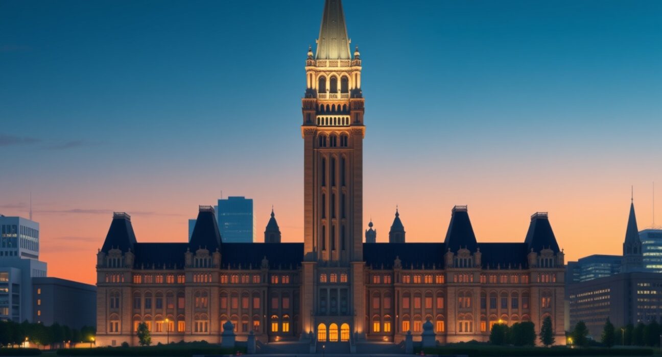 Canadian Parliament buildings representing economic policy decisions affecting growth rebound
