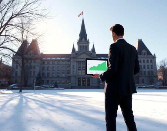Canada fiscal update: TD Securities analysis shows modest deficit improvement with Parliament building backdrop