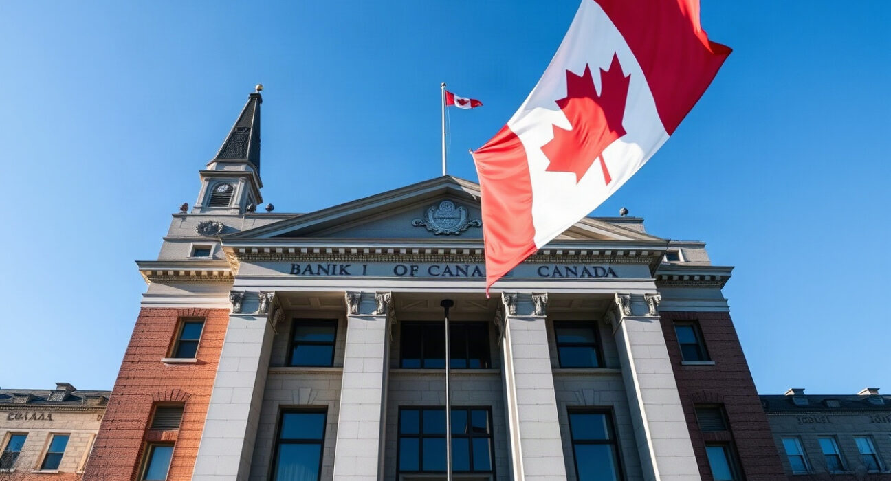 Bank of Canada building in Ottawa, symbolizing the country's monetary policy and economic data releases.