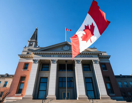 Bank of Canada building in Ottawa, symbolizing the country's monetary policy and economic data releases.