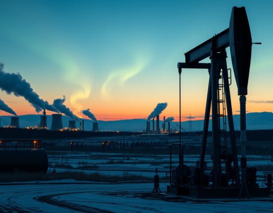 Canadian oil sands facility illustrating energy sector's impact on inflation and economic growth trade-offs