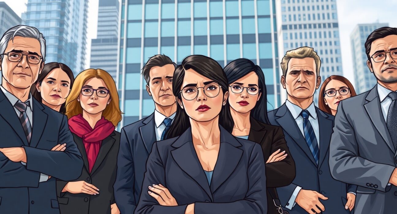 Economist analyzes Canada's rising unemployment rate data on a digital screen in an office setting.