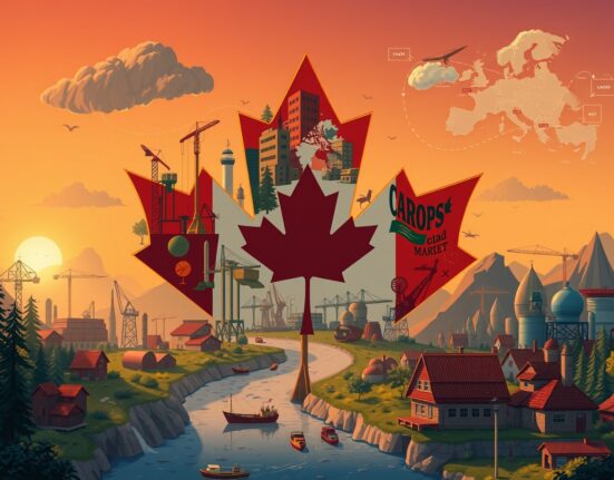 Analysis of Canada's USMCA trade review and export diversification strategy through key economic charts.