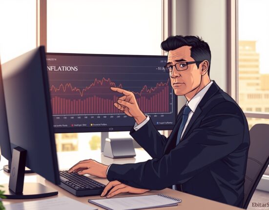 Financial analyst examining Canadian CPI inflation data charts for Bank of Canada policy implications