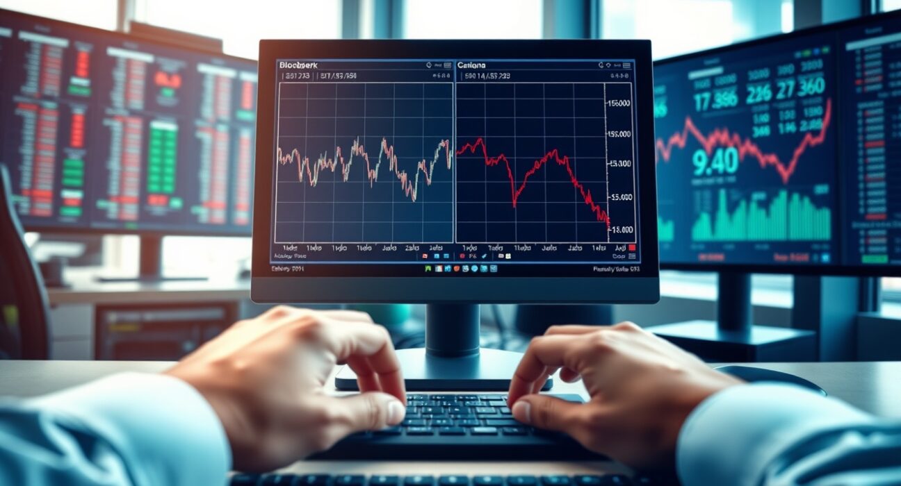 Analysis of Canadian Dollar decline against rising oil prices on financial trading terminal