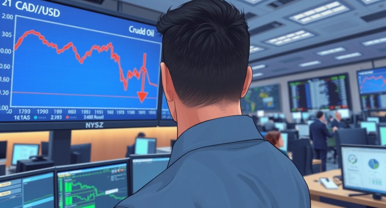 Canadian Dollar and oil price correlation analysis showing market impact of geopolitical statements