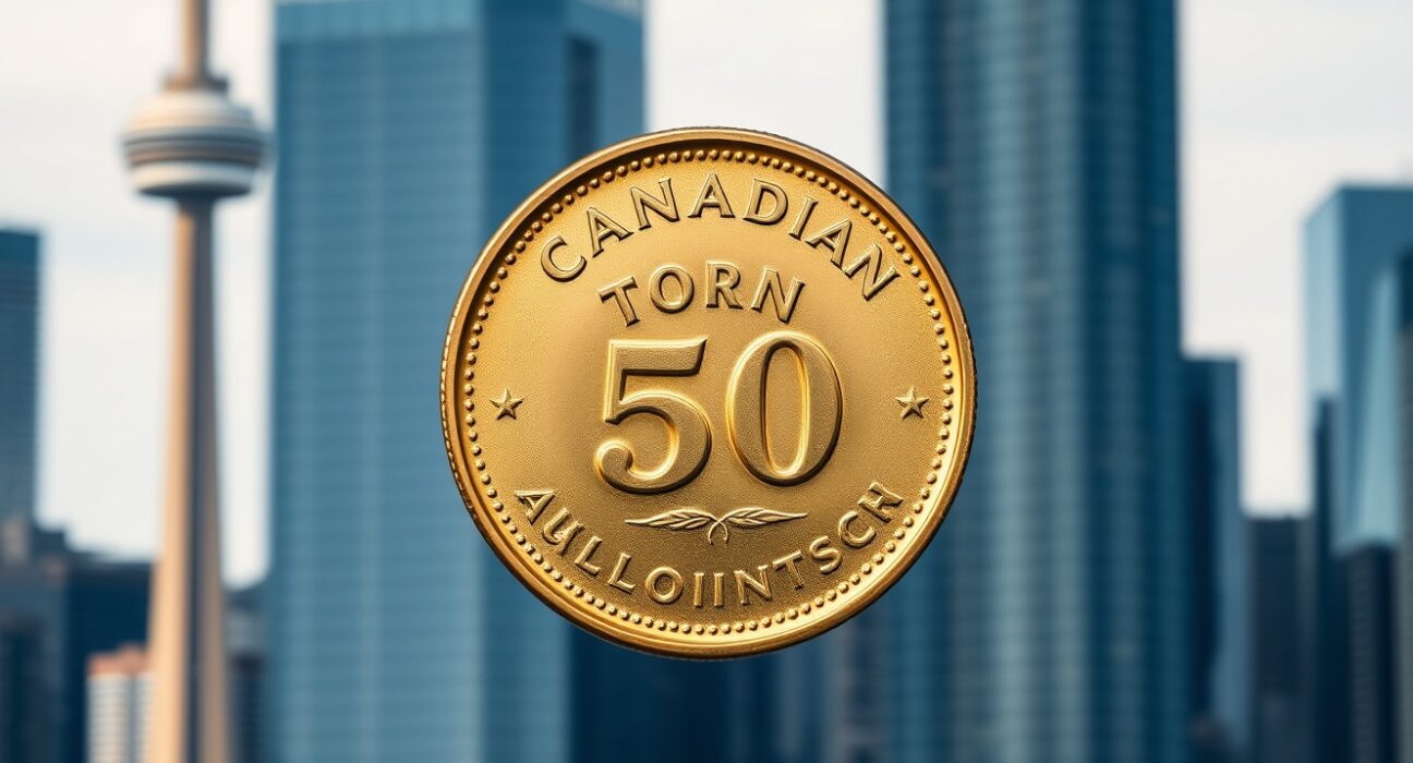 Canadian dollar coin representing currency strength amid changing oil market conditions