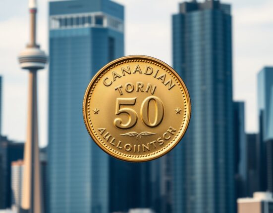 Canadian dollar coin representing currency strength amid changing oil market conditions