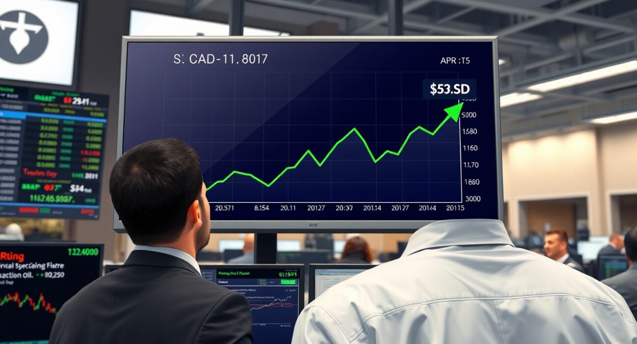 Canadian Dollar rises on trading floor as oil prices rebound and Middle East tensions ease
