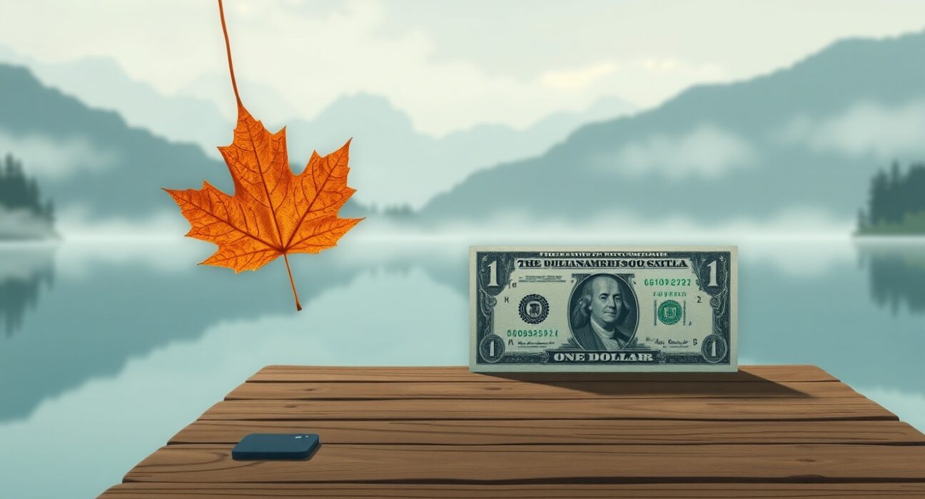 Canadian Dollar exchange rate analysis showing impact of global tariff uncertainty on USD/CAD.