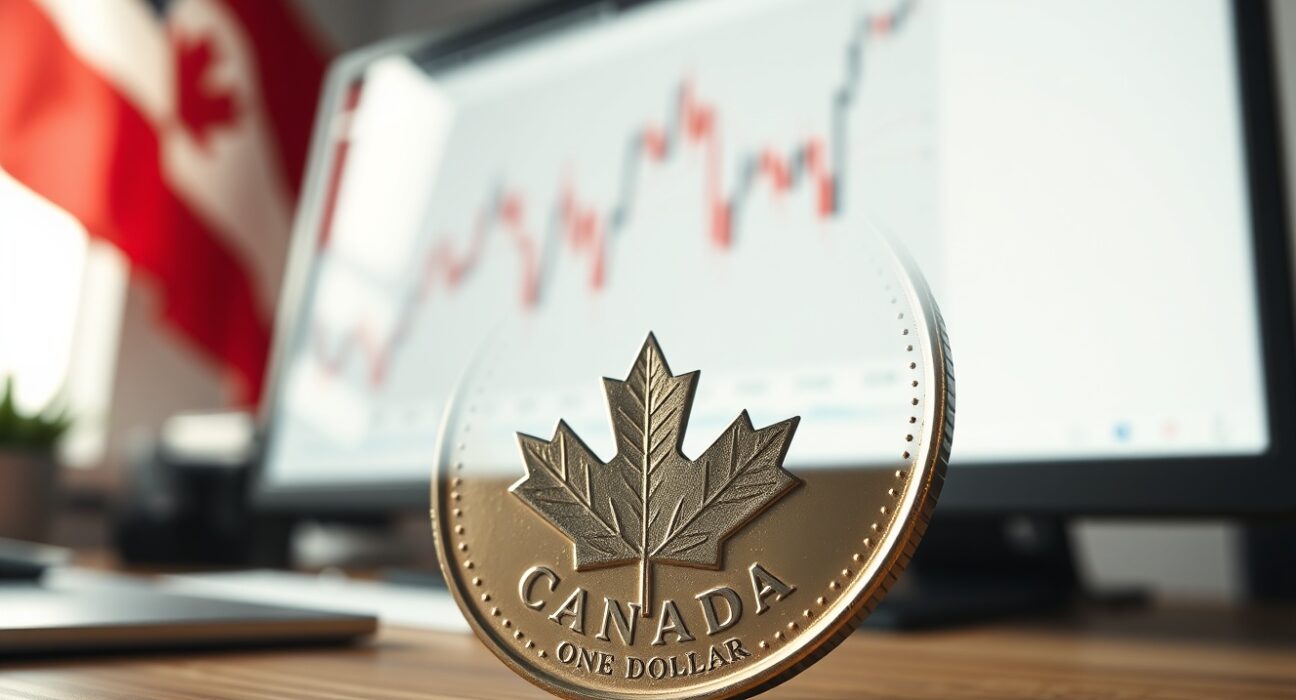 Canadian dollar coin representing currency strength after Trump suspends US military actions.