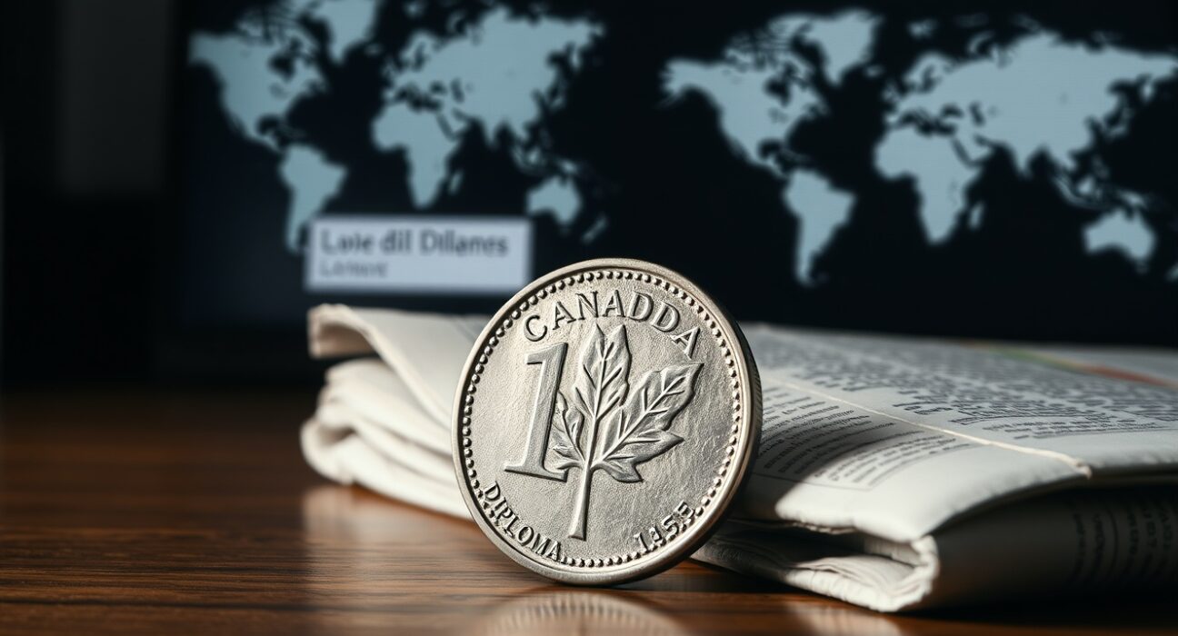 Canadian Dollar coin representing currency strength amid US-Iran diplomatic hopes.