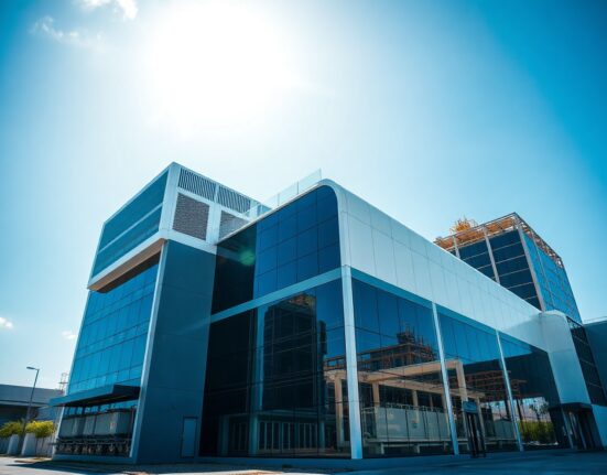 Exterior view of a modern data center campus in India under a clear sky, representing AI infrastructure growth.