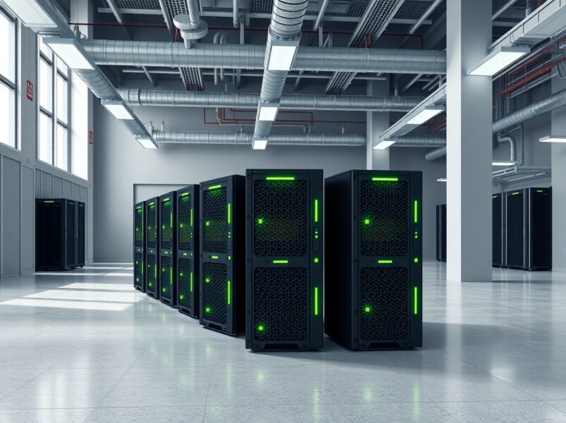 Cango's industrial Bitcoin mining operation with Bitmain Antminer hardware in a data center.