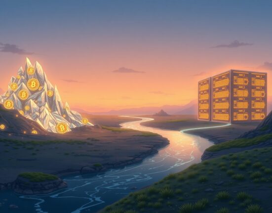 Cango's strategic transition from Bitcoin mining to AI computing infrastructure visualized.