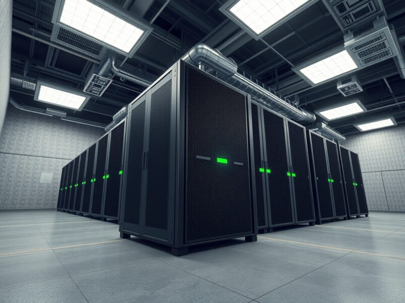 Cango Bitcoin mining facility showing active and inactive Antminer rigs during capacity suspension.