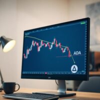 Cardano ADA price chart showing resistance at $0.20 with potential downside