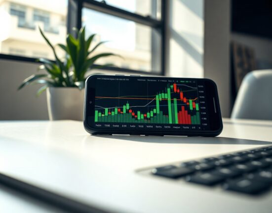 Cryptocurrency price charts on a screen showing market trends for Bitcoin, Ethereum, and Cardano
