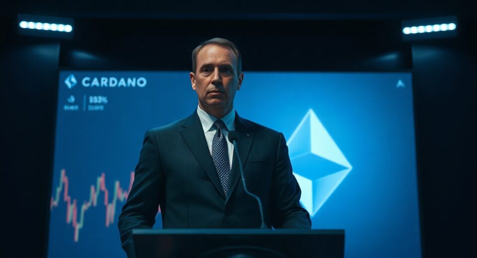 117 Partners CEO Thomas Braziel at a press conference demanding transparency on Cardano Foundation BTC use