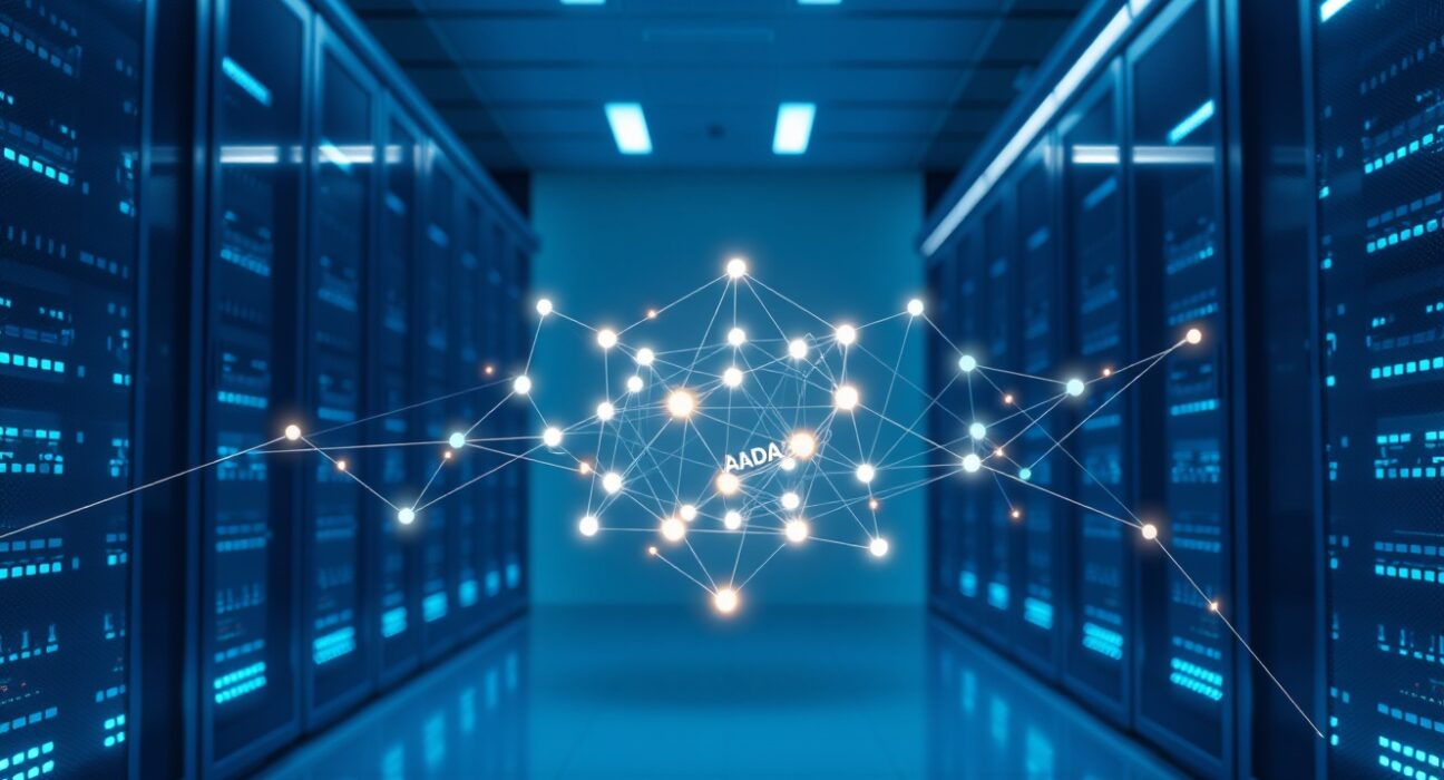 Visualization of Cardano blockchain network activity showing increased transaction flow and user adoption.