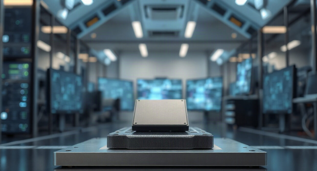 Quantum computer chip in a lab, representing Cardano's quantum-resistant wallet discussions