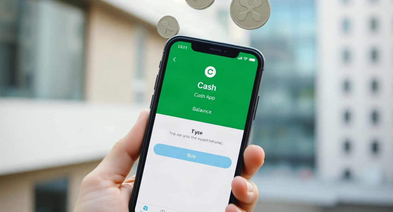 Cash App smartphone interface showing expanded cryptocurrency purchase options
