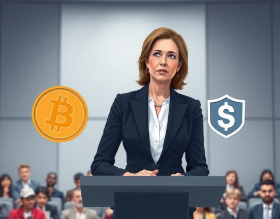 Cathie Wood discusses stablecoins preempting Bitcoin in payments during an interview, representing a shift in Ark Invest's investment thesis.