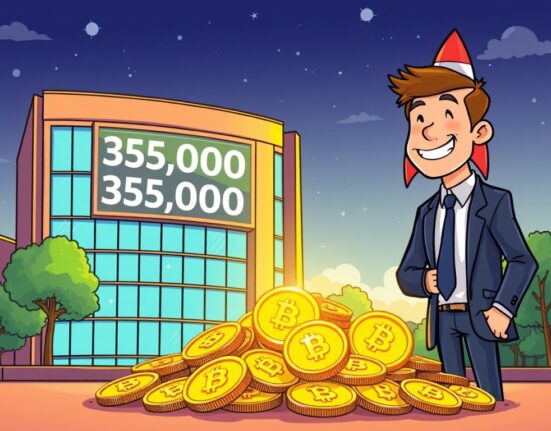 A corporate executive celebrates a significant increase in BNB holdings, symbolizing CEA Industries' successful crypto investment strategy.