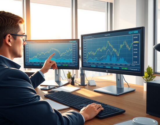Financial analyst examining CEE FX currency charts showing limited relief for regional currencies