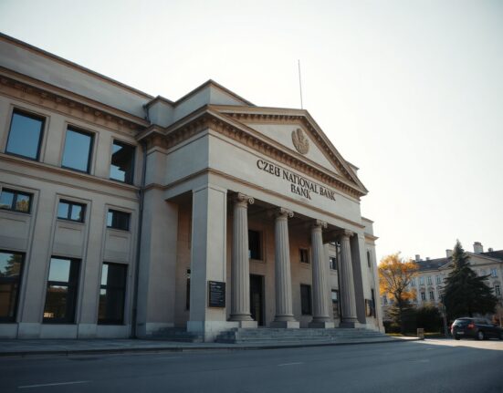 Czech National Bank building in Prague, symbolizing central bank policy and CEE currency markets.