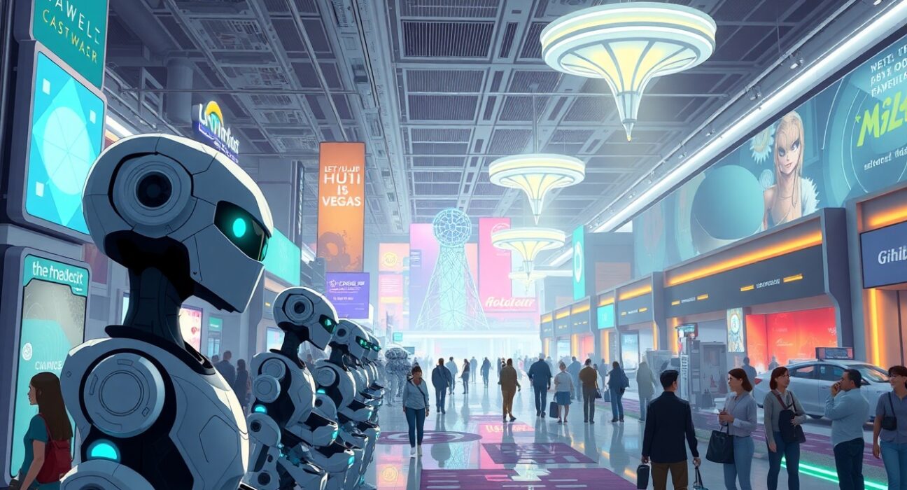 CES 2026 technology showcase featuring AI robots and innovative consumer electronics in Las Vegas