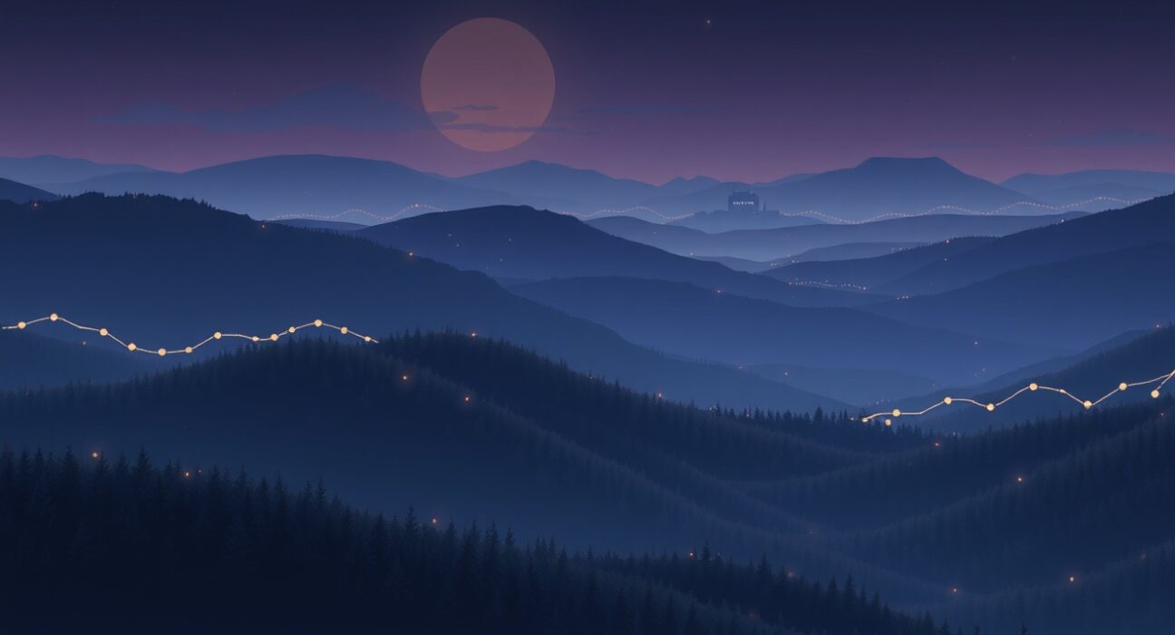 CEX spot trading volume decline visualized as digital landscape with falling cryptocurrency tokens