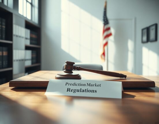 Gavel and legal document on a desk in a professional office setting, representing CFTC regulatory action.