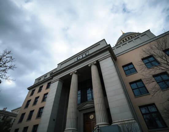 CFTC headquarters building in Washington D.C. under a clear sky