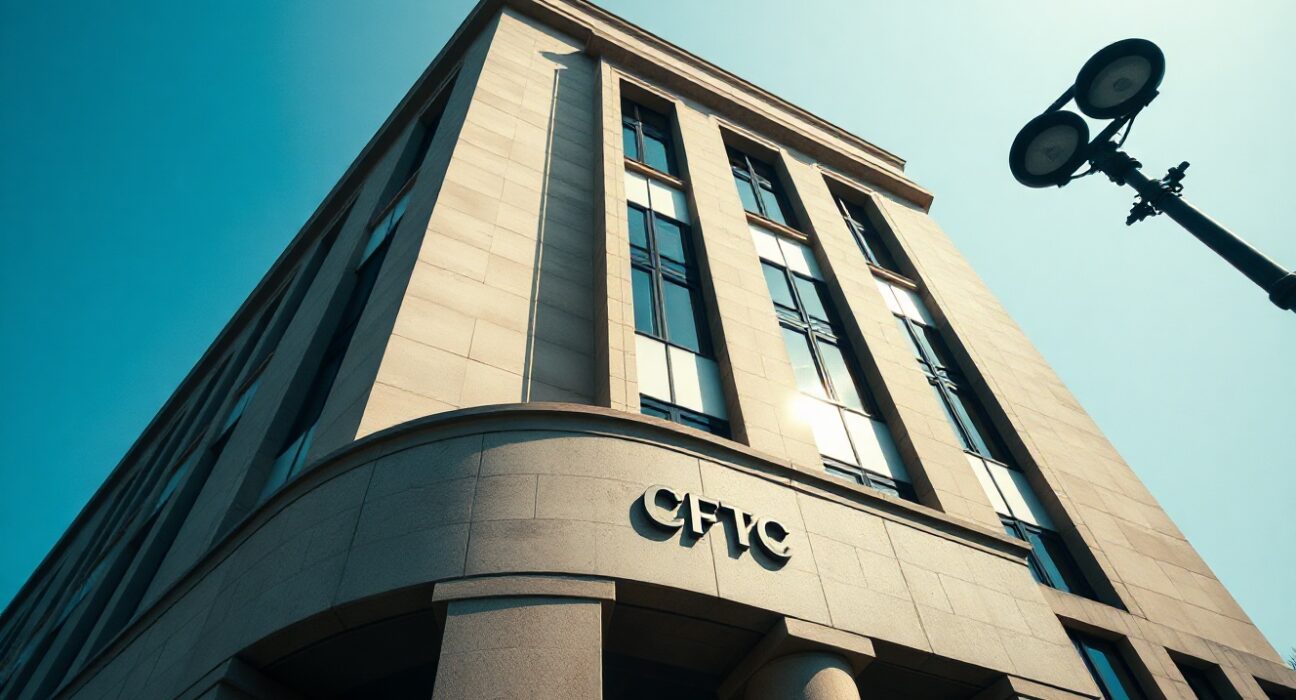 CFTC headquarters building in Washington, D.C., under a clear sky