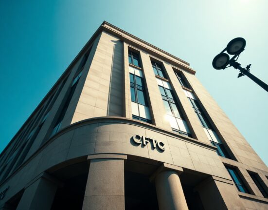 CFTC headquarters building in Washington, D.C., under a clear sky