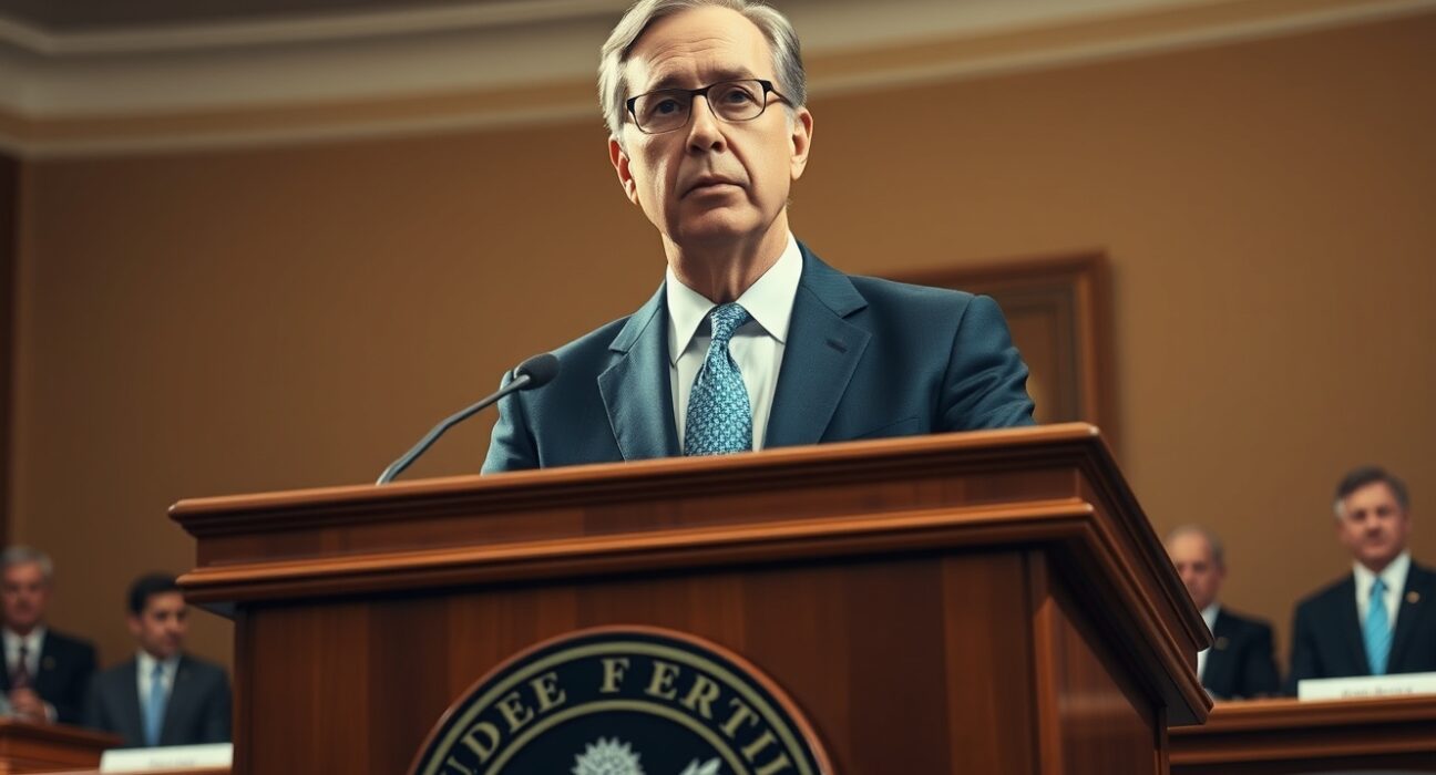 CFTC Chairman Michael Selig announcing cryptocurrency regulatory clarity at government hearing