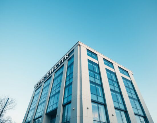 Exterior view of the CFTC headquarters building in Washington D.C. under clear sky.